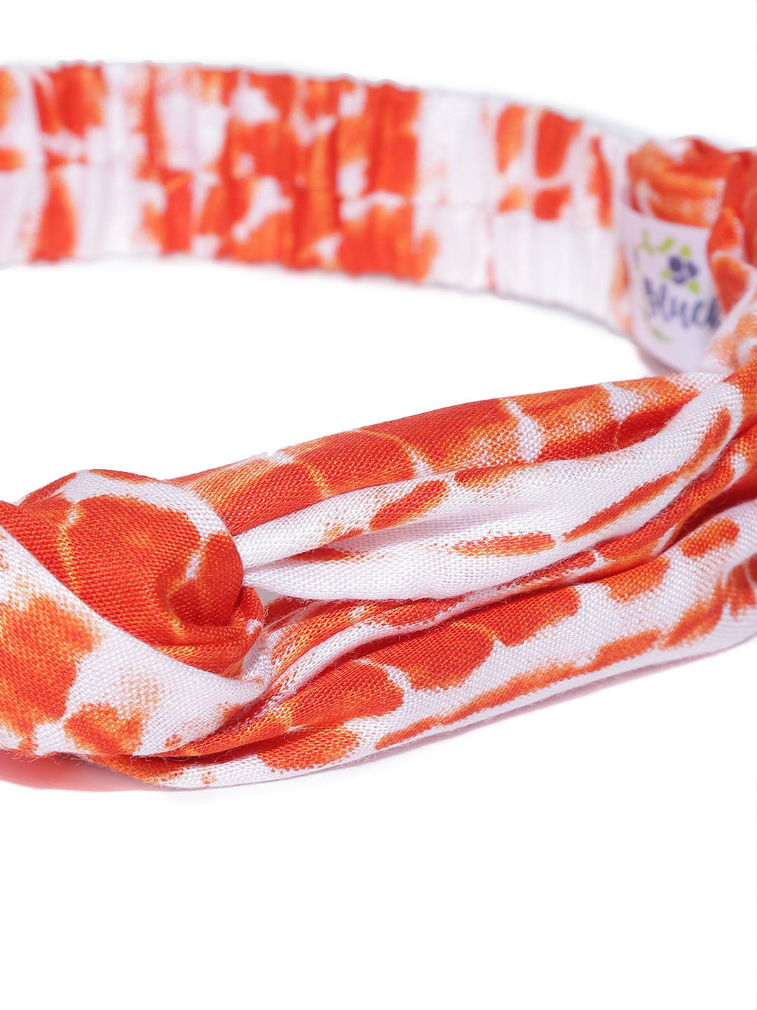 Blueberry orange colour printed hair band
