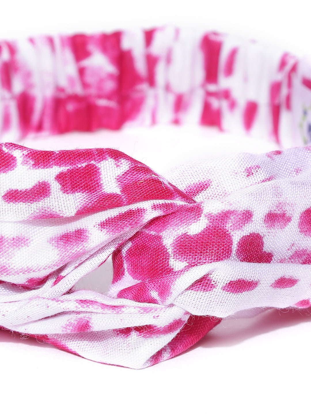 Blueberry pink colour printed hair band