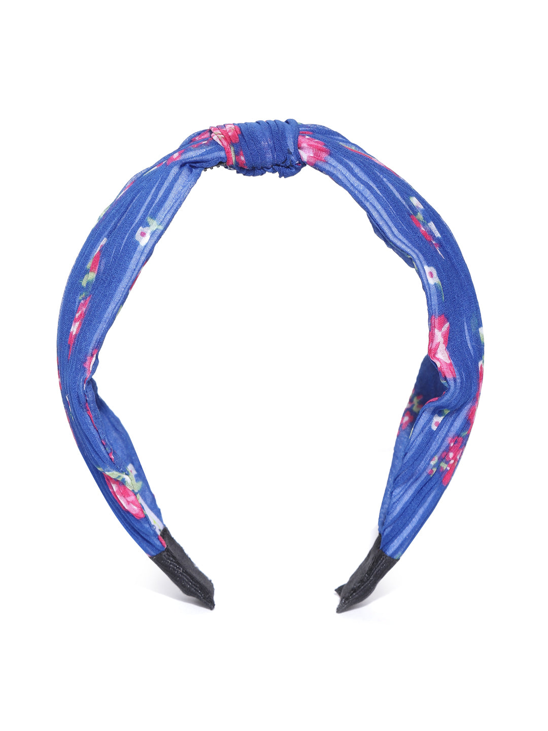 Blueberry floral printed blue color hair band