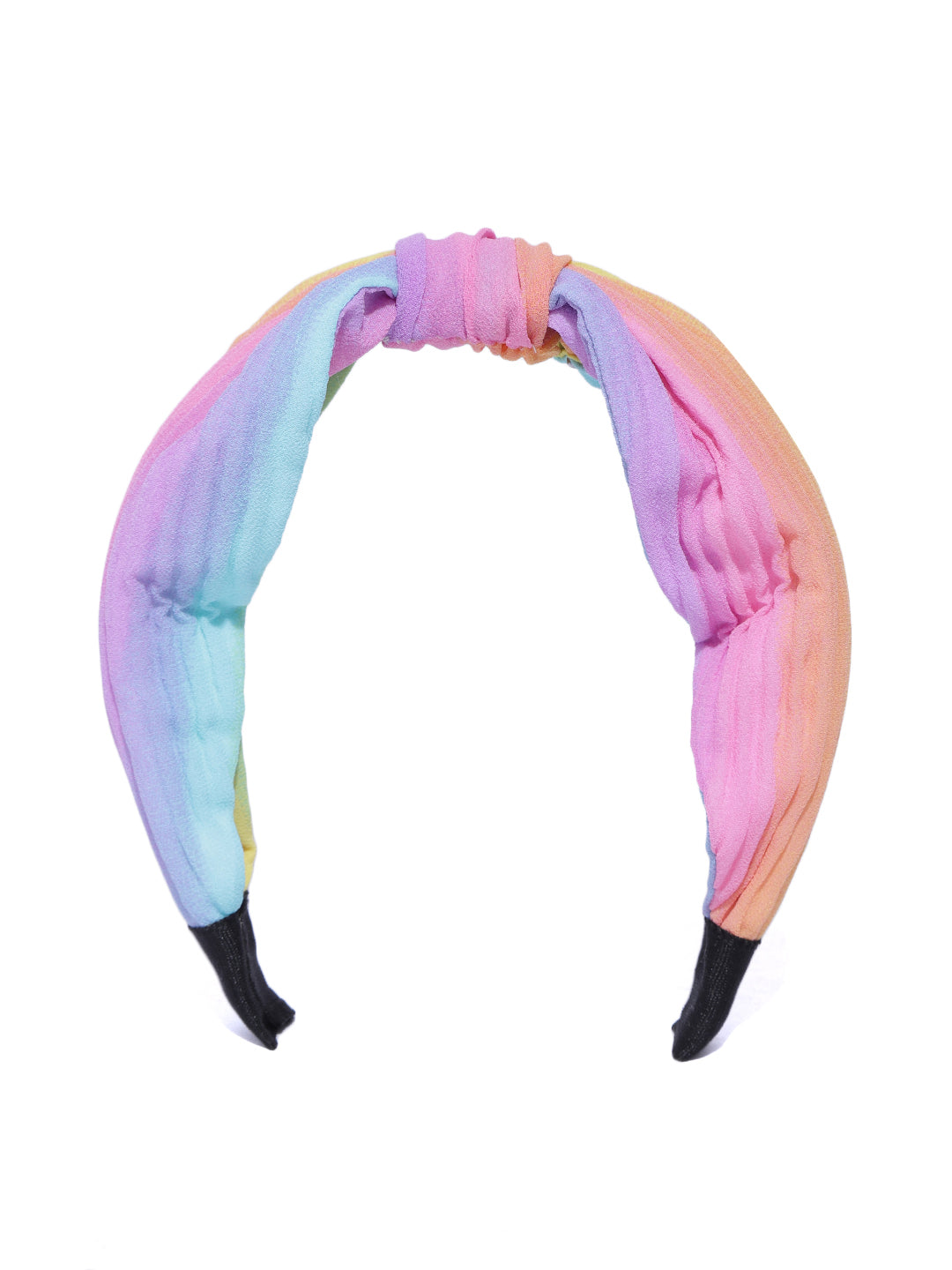 Blueberry rainbow colour printed pretty knot hairband