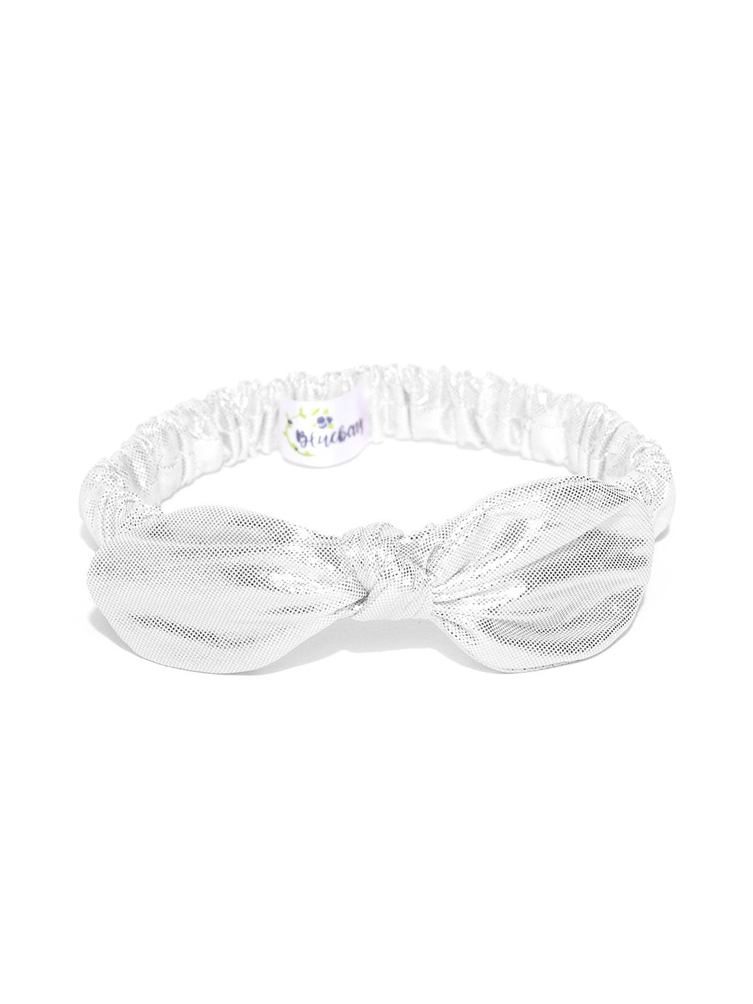 Blueberry silver colour bunny ear knot shape detailing hairband