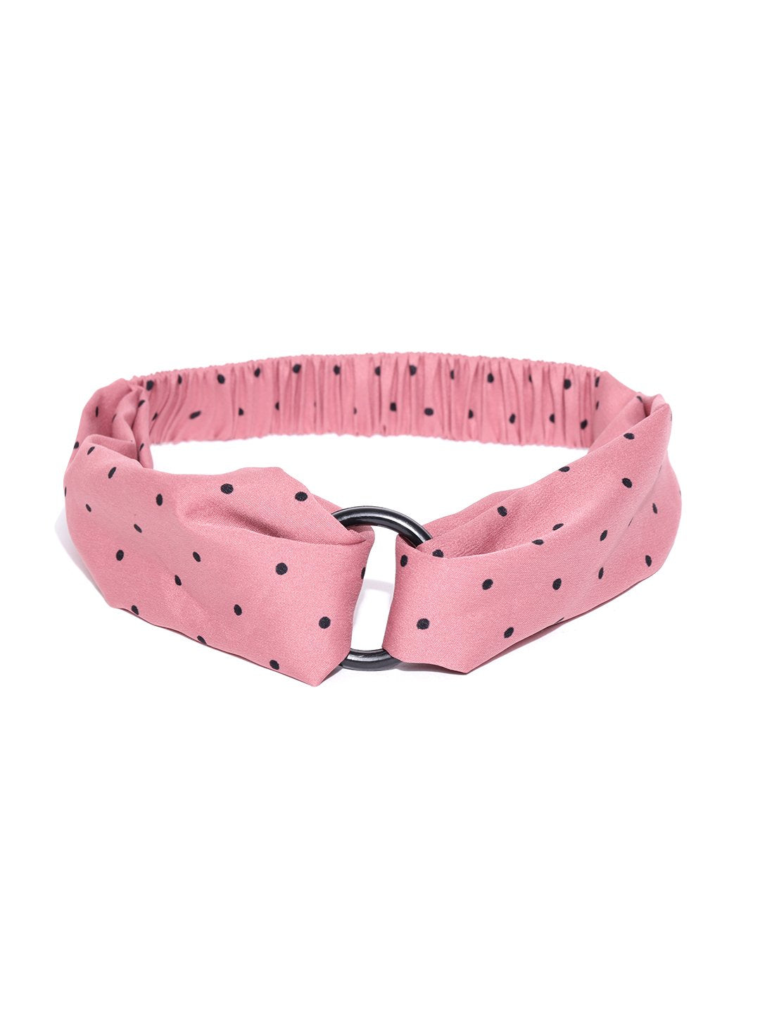 Blueberry black dotted detailing peach colour hair band