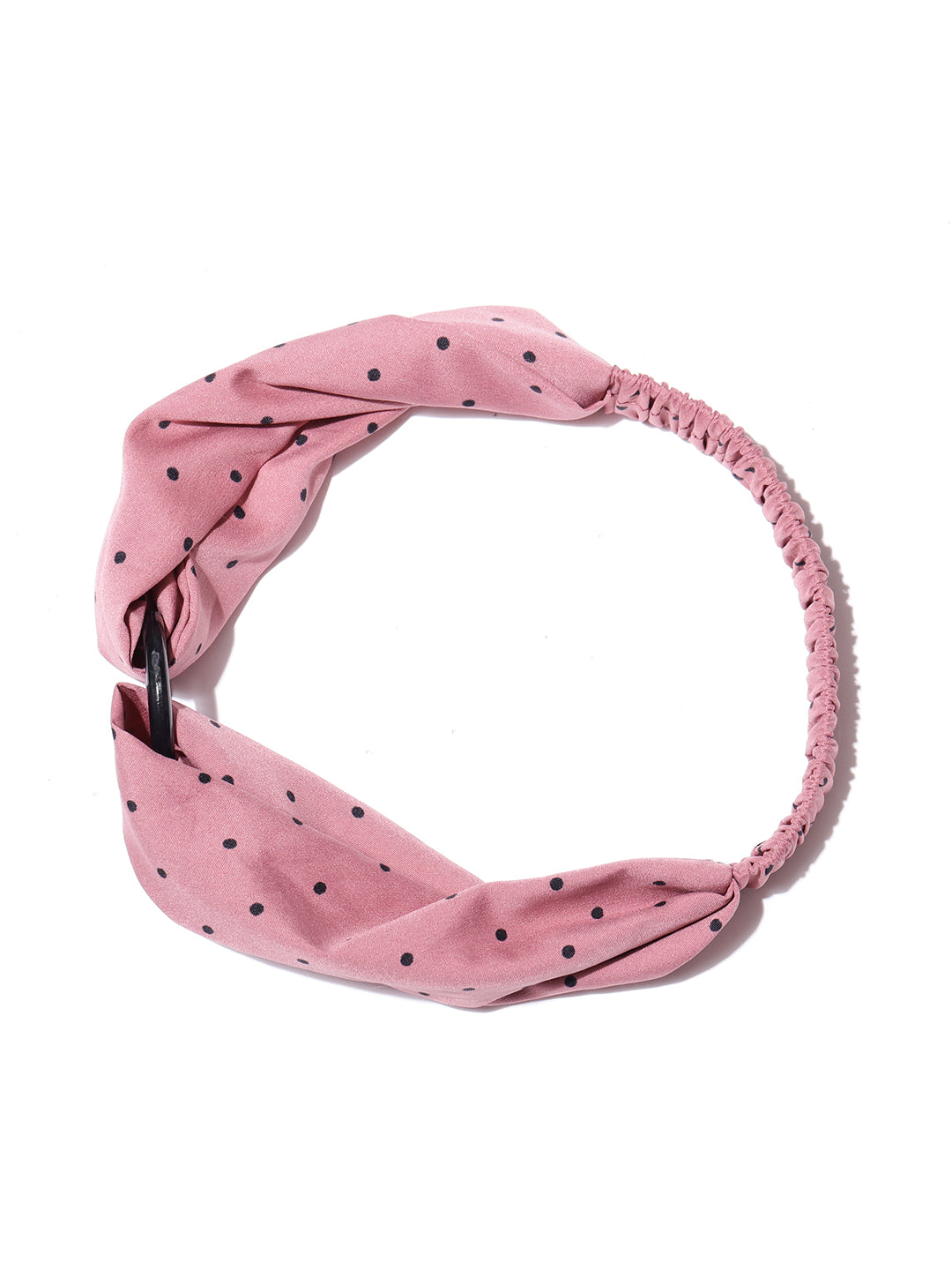 Blueberry black dotted detailing peach colour hair band