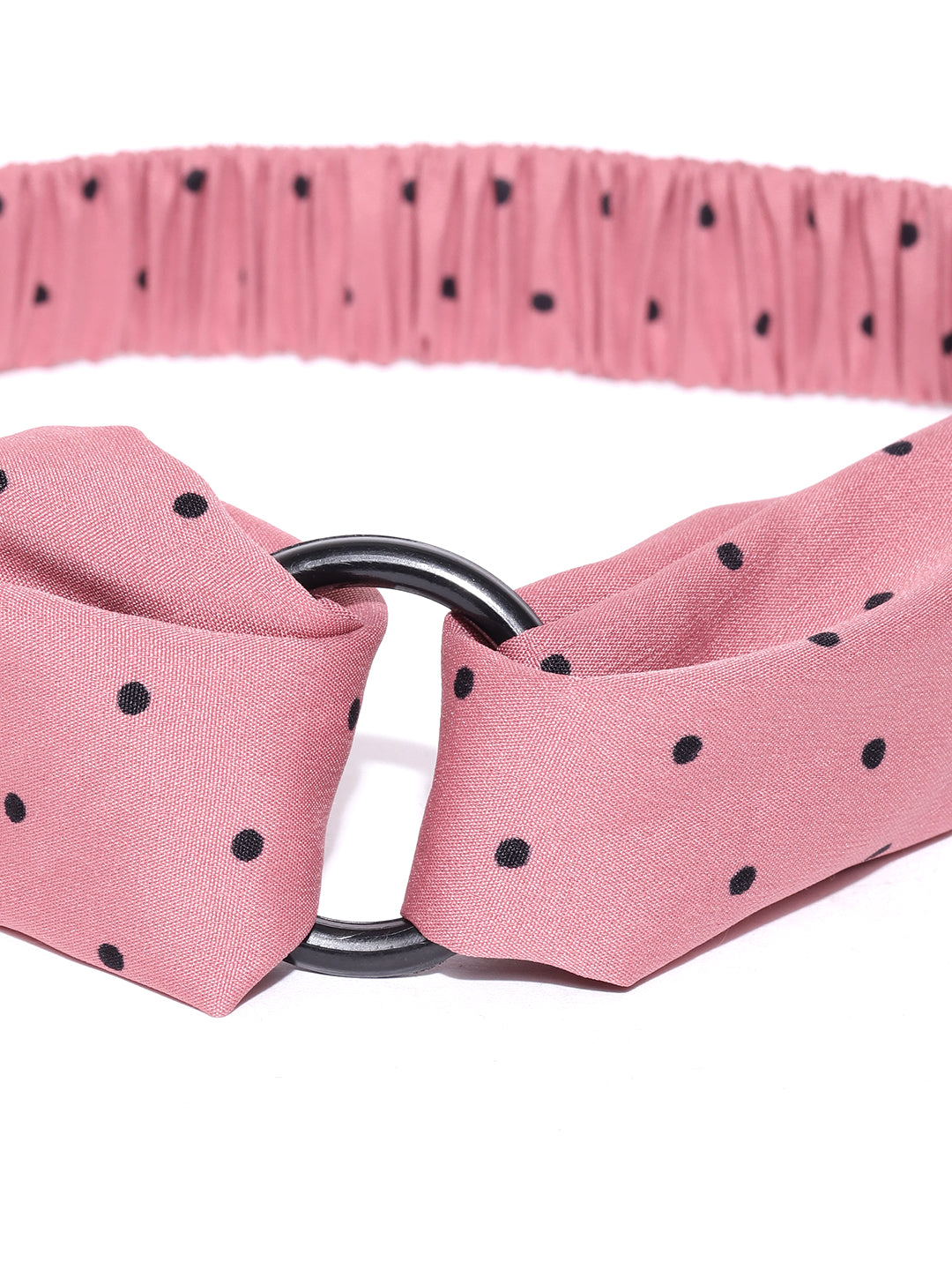 Blueberry black dotted detailing peach colour hair band