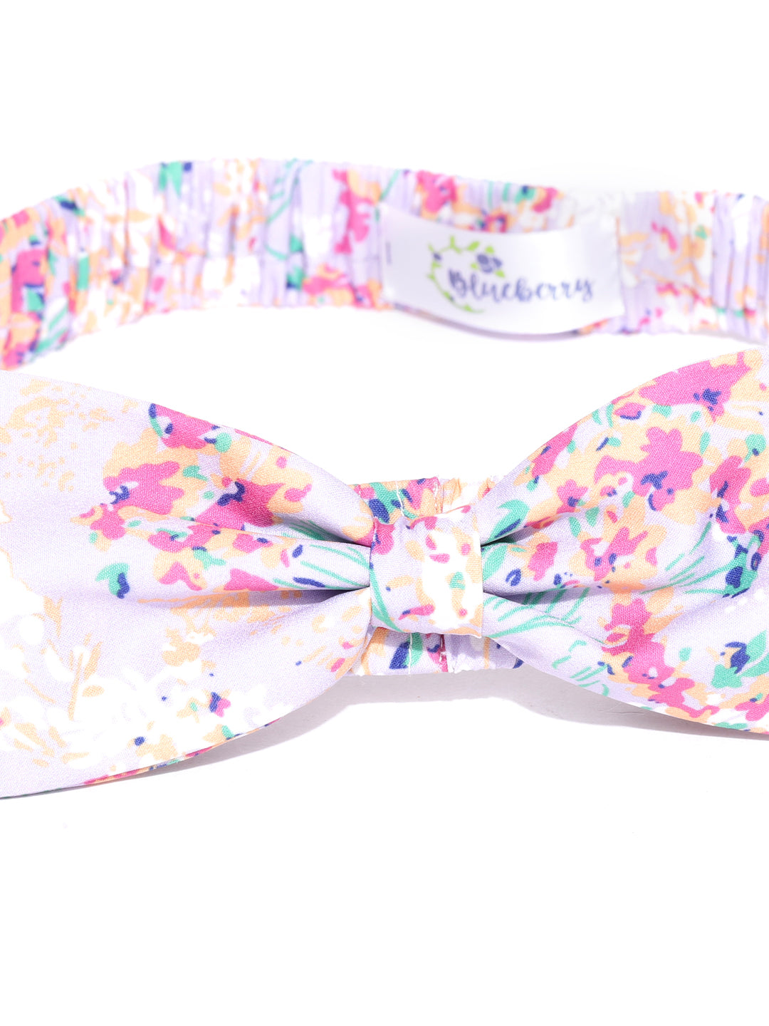 Blueberry multi colour floral print hair band