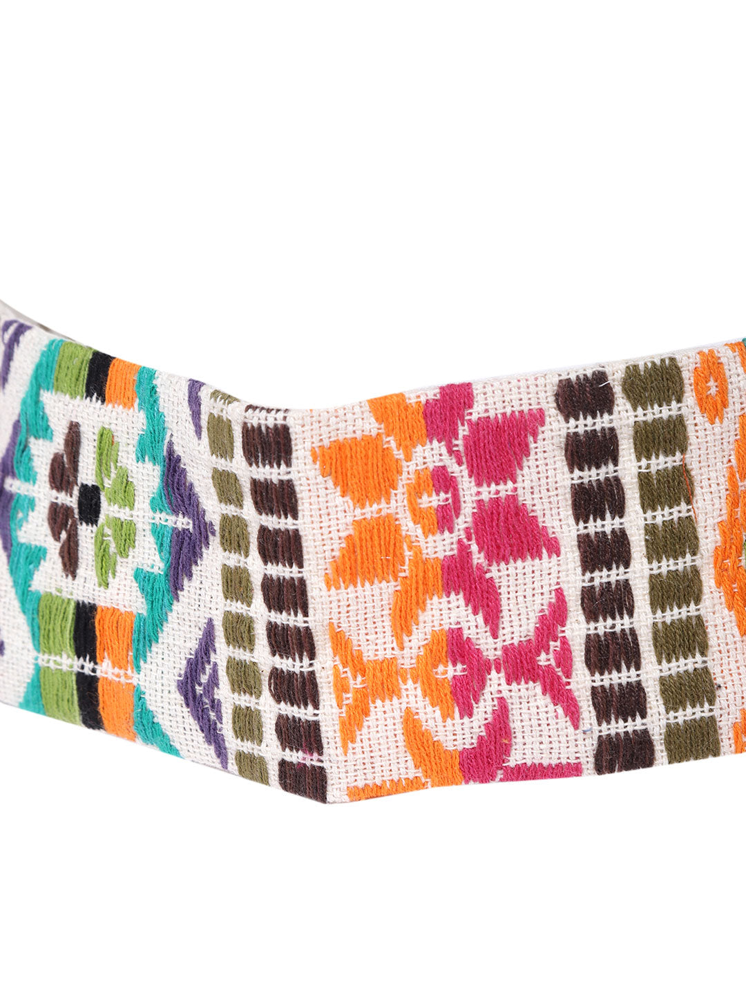 Blueberry multi color embroidery hairband