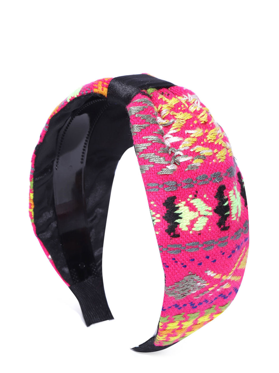 Blueberry multi colour embroidery fabric hairband