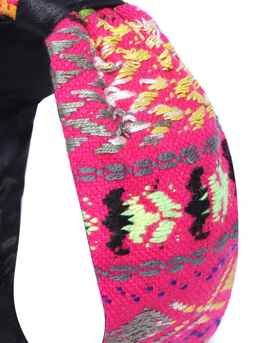 Blueberry multi colour embroidery fabric hairband