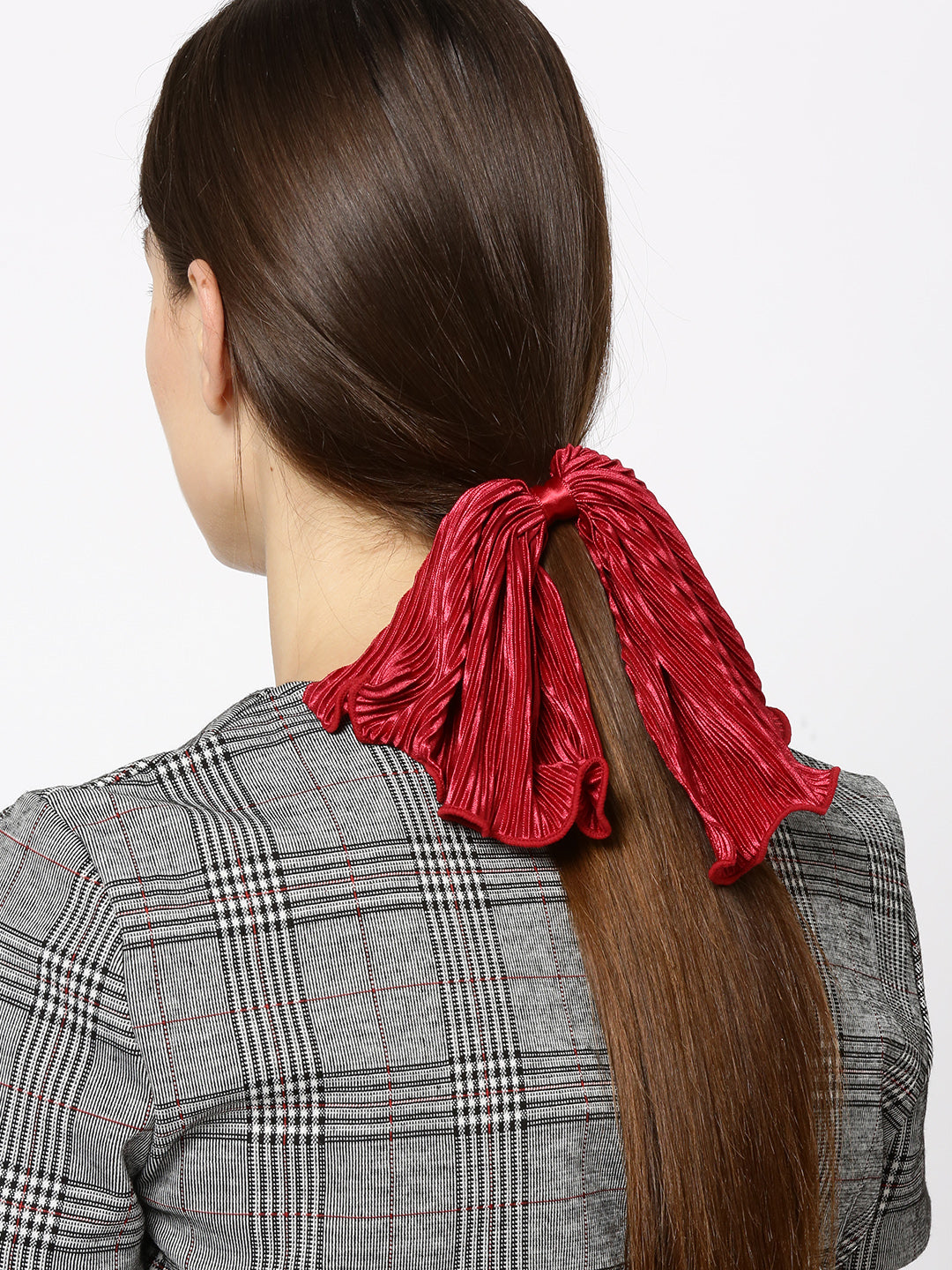Blueberry set of 2 red and orange ponytail holder