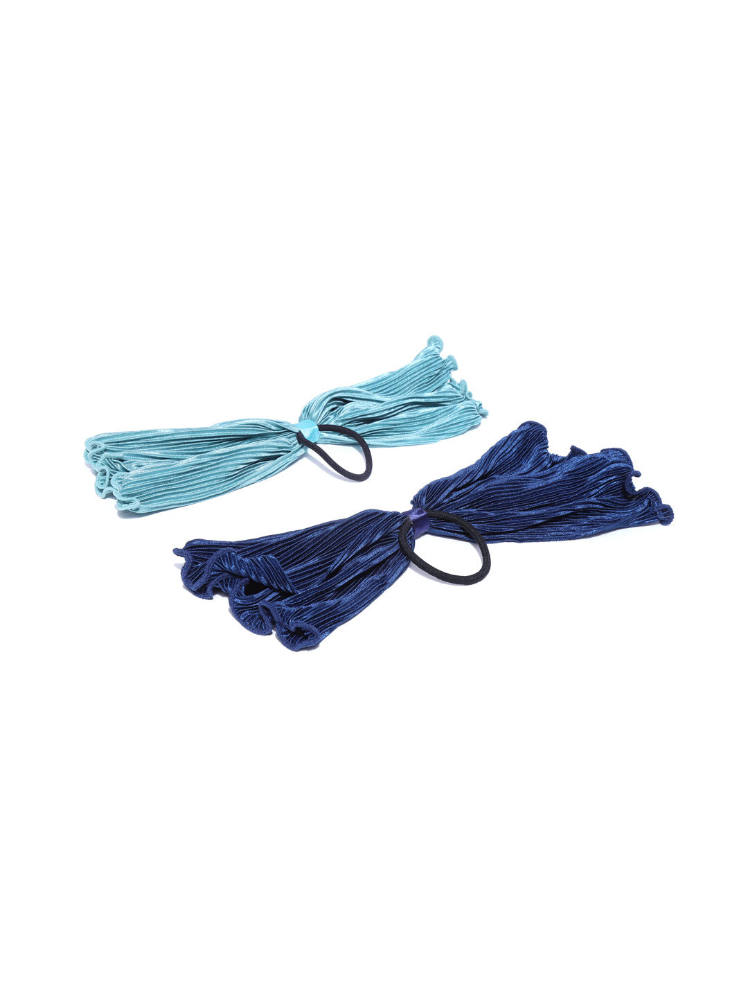 Blueberry set of 2 navy blue and sky blue colour ponytail holder
