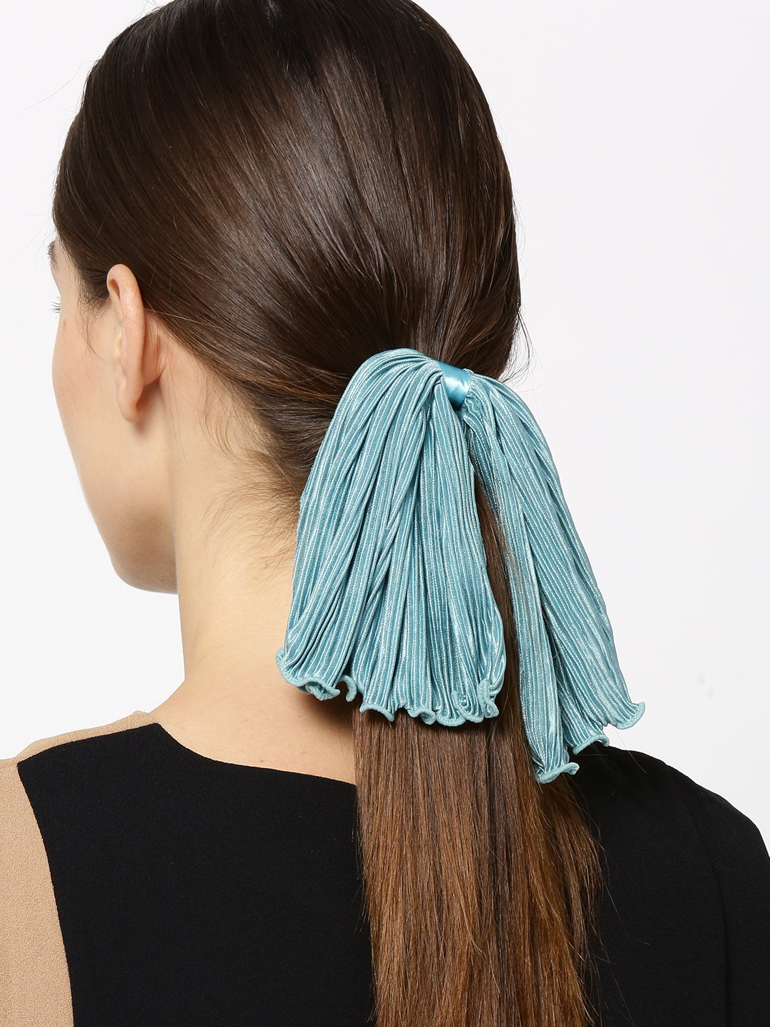 Blueberry set of 2 navy blue and sky blue colour ponytail holder