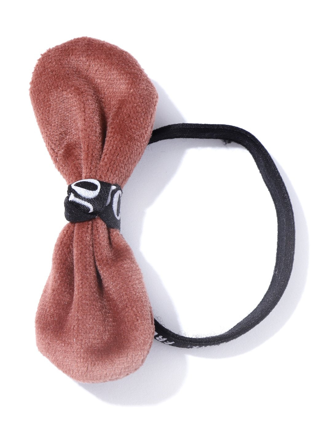 Blueberry set of 2 multi colour knot detailing scrunchie with orange hair clip