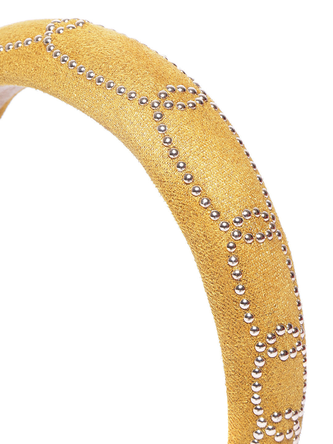 Blueberry yellow colour beaded detailing hairband
