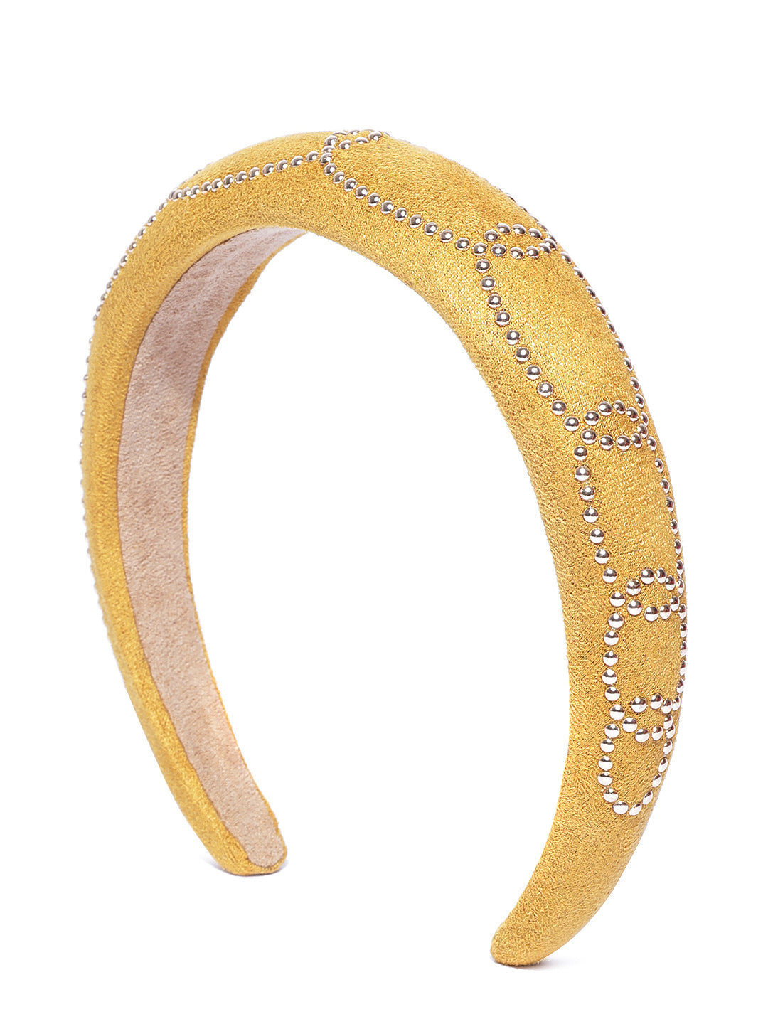 Blueberry yellow colour beaded detailing hairband