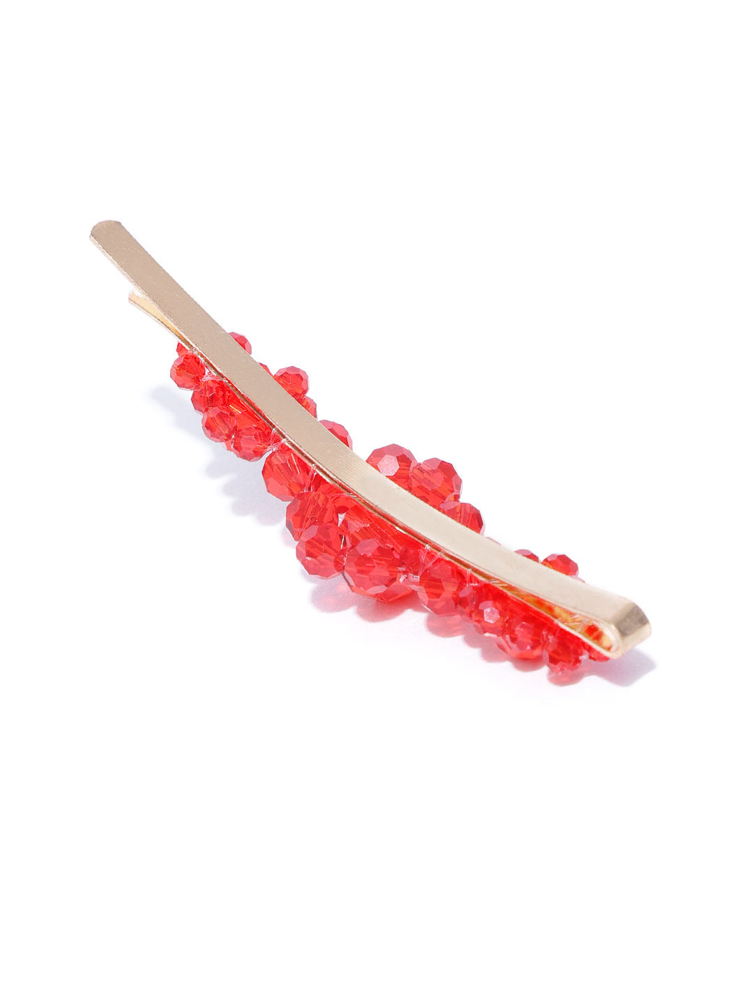 Blueberry red crystal stone detailing hair pin