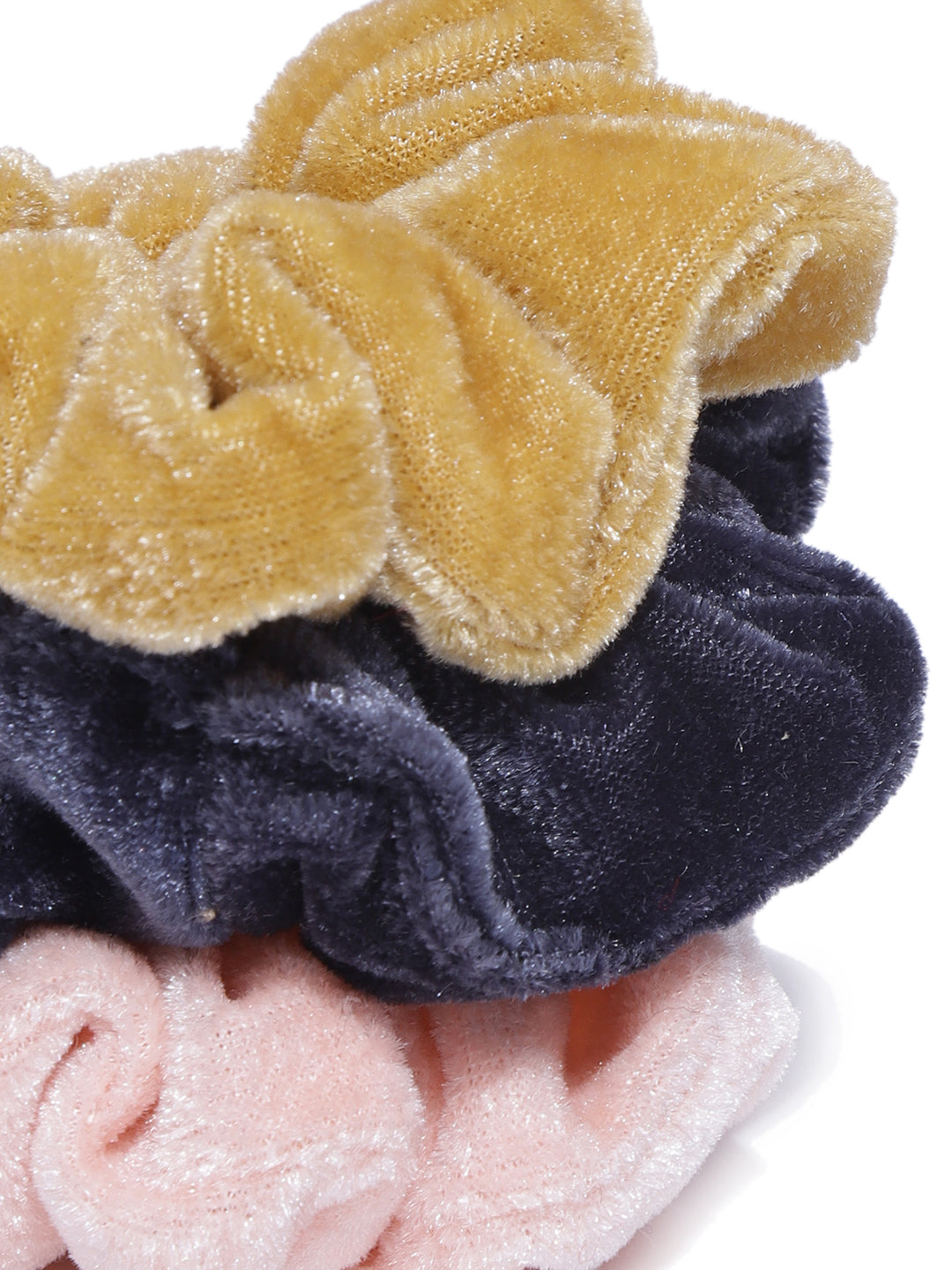 Blueberry set of 3 velvet scrunchies