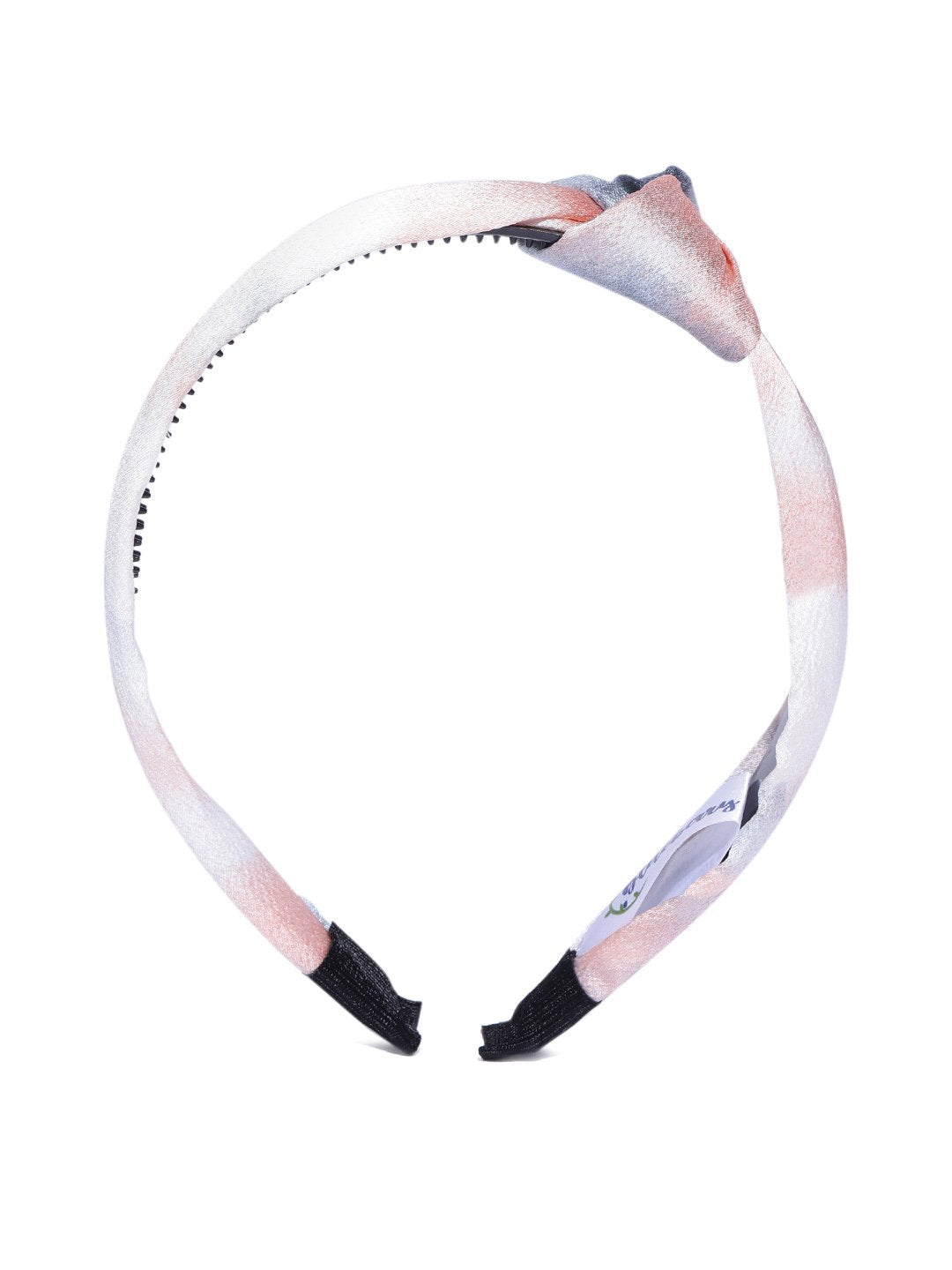 Blueberry multi print satin knot hairband