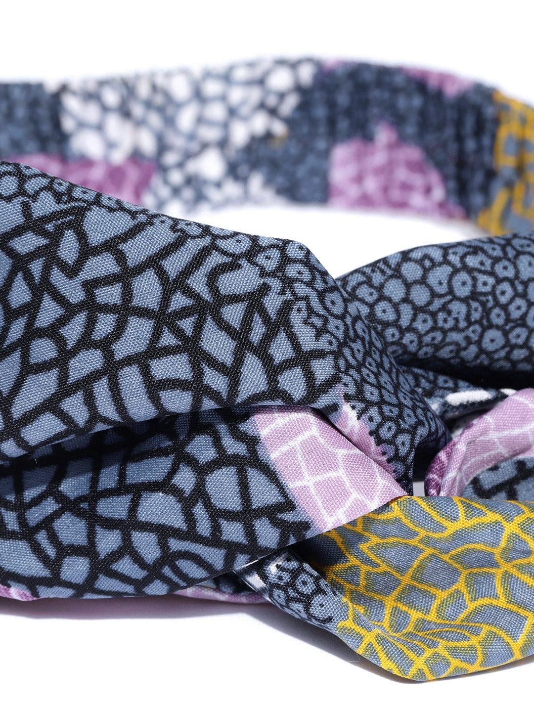 Blueberry multi printed knot hairband