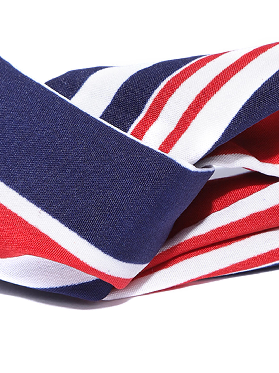 Blueberry red and blue stripe printed knot hairband
