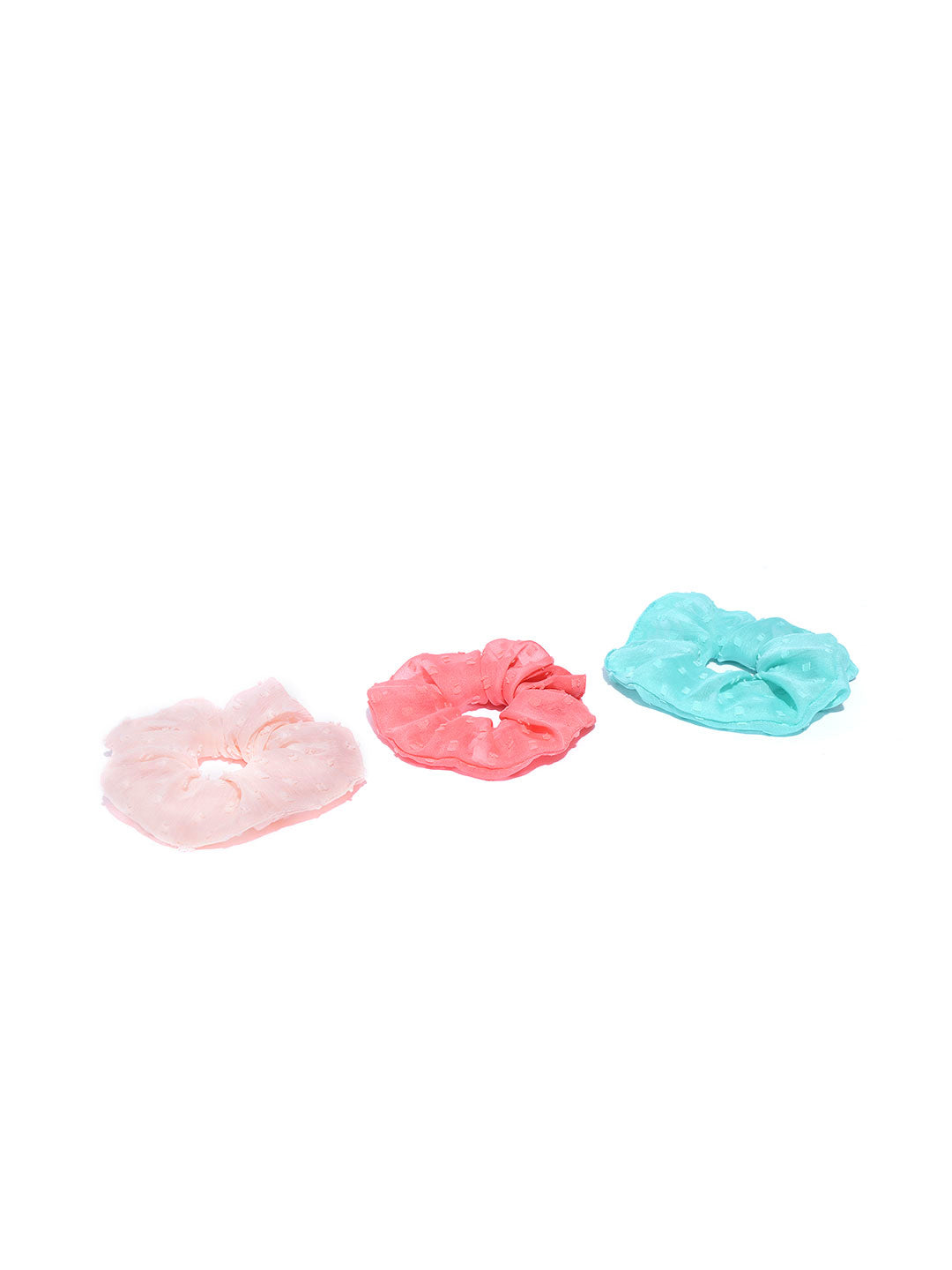 Blueberry set of 3 multi colour scrunchies
