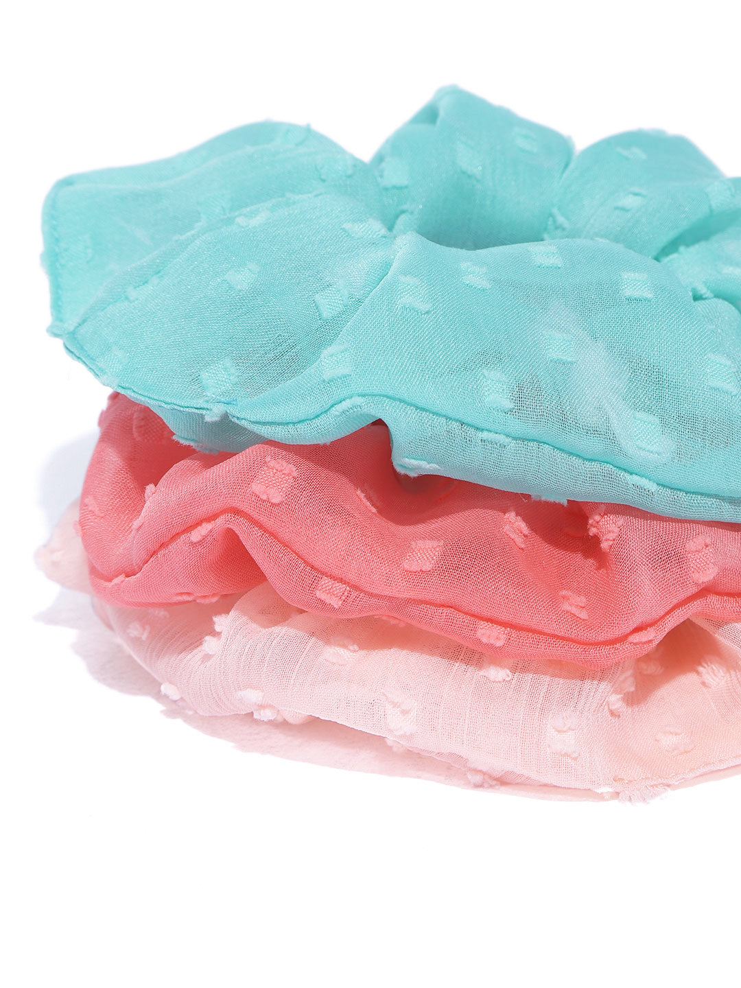 Blueberry set of 3 multi colour scrunchies