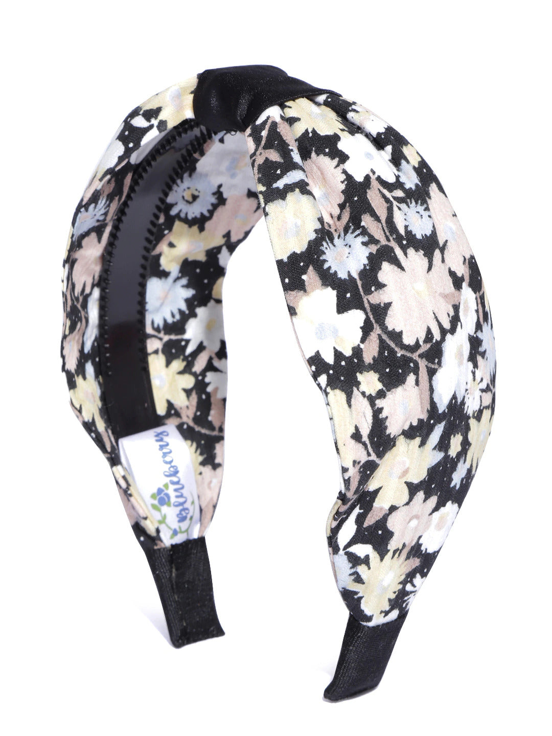 Blueberry multi floral printed knot hairband