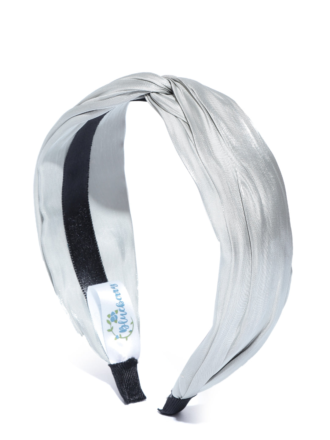 Blueberry mint green pleated knot hairband