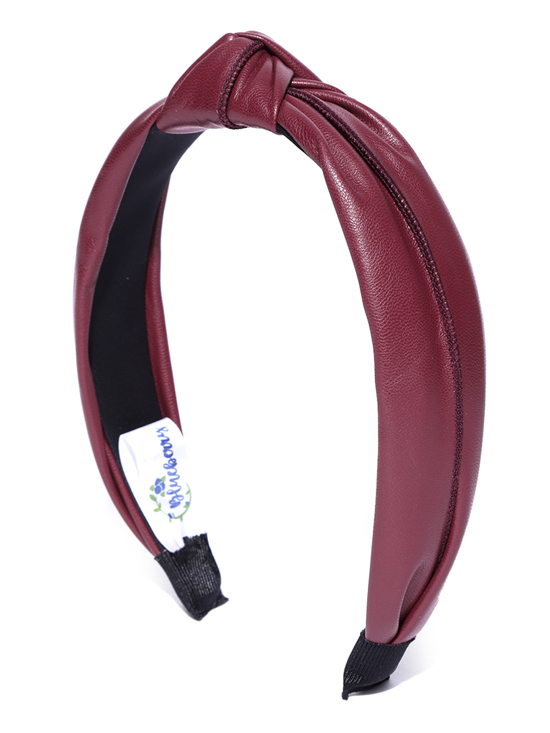 Blueberry red synthetic leather knot hairband