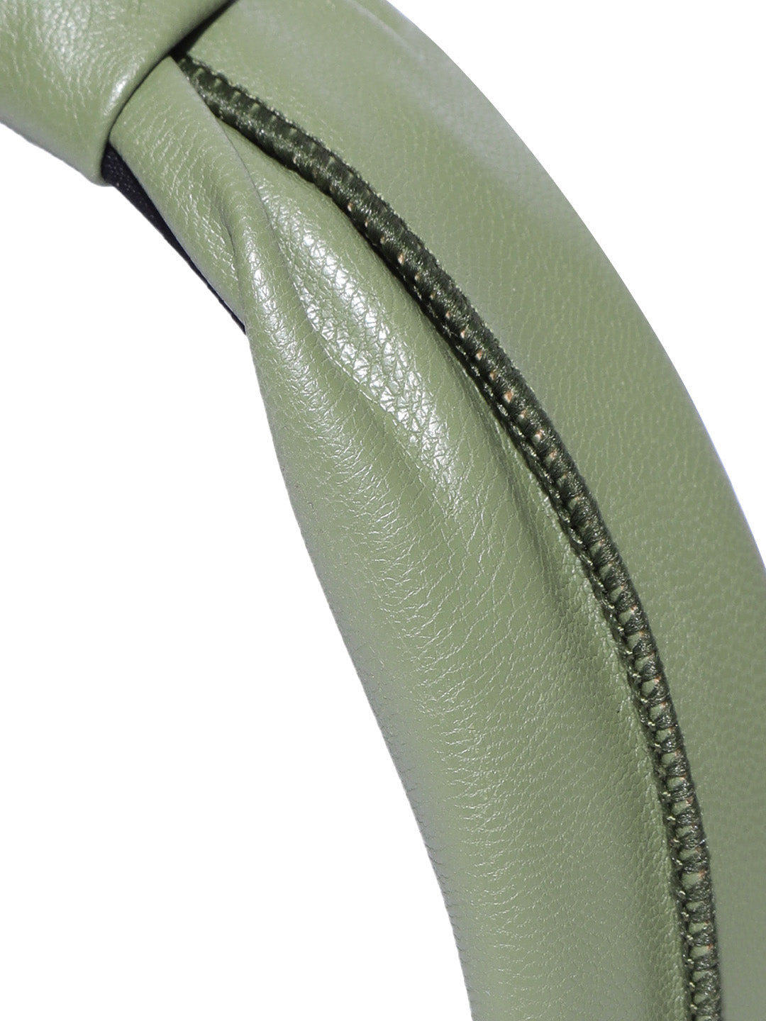 Blueberry olive green synthetic leather knot hairband