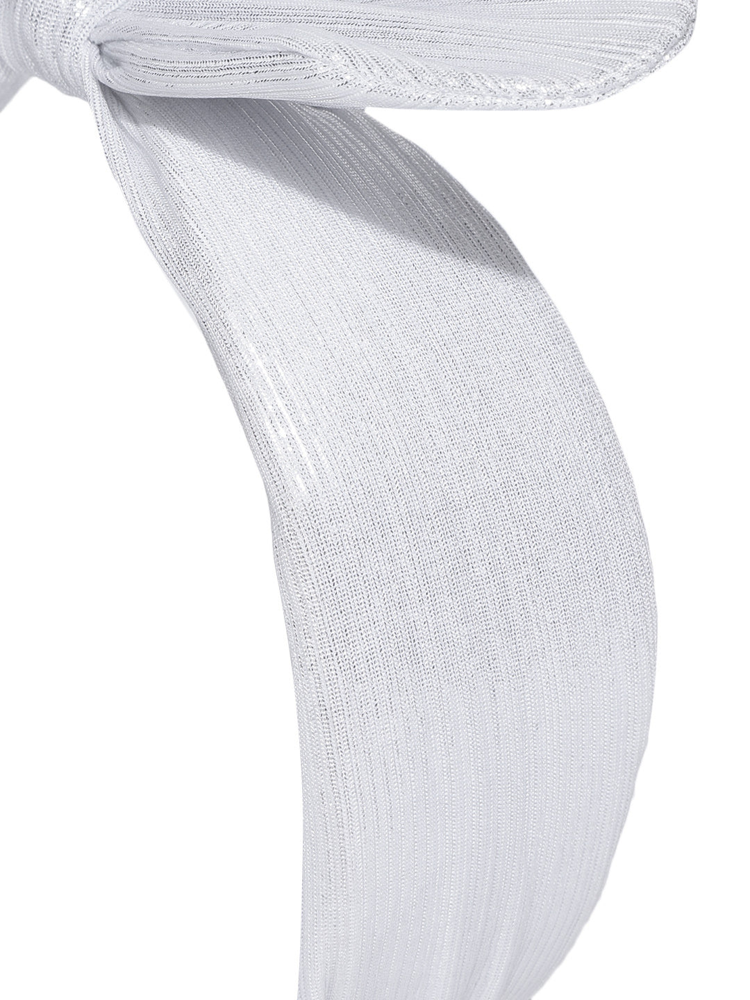 Blueberry silver lurex bunny knot hairband