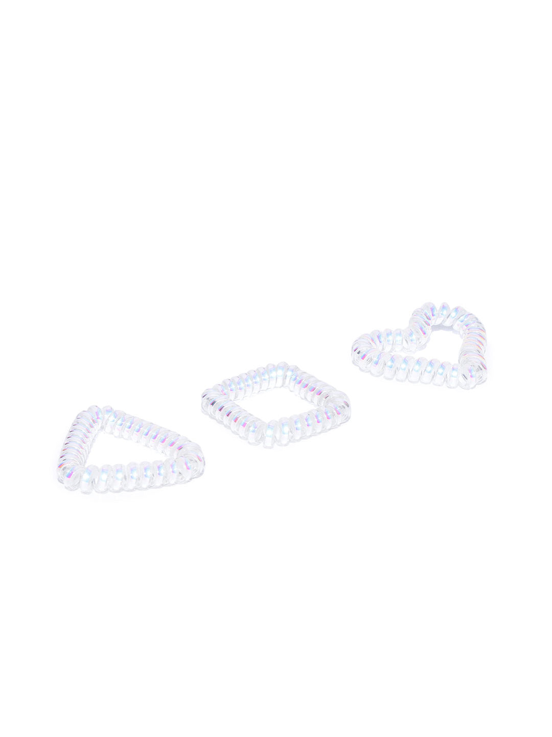 Blueberry set of 3 rainbow haze geometric shape scrunchies