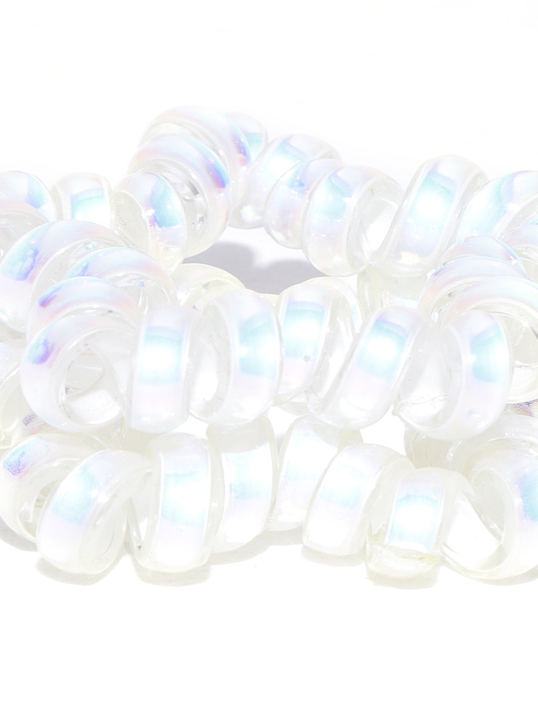 Blueberry set of 2 rainbow haze geometric shape scrunchies