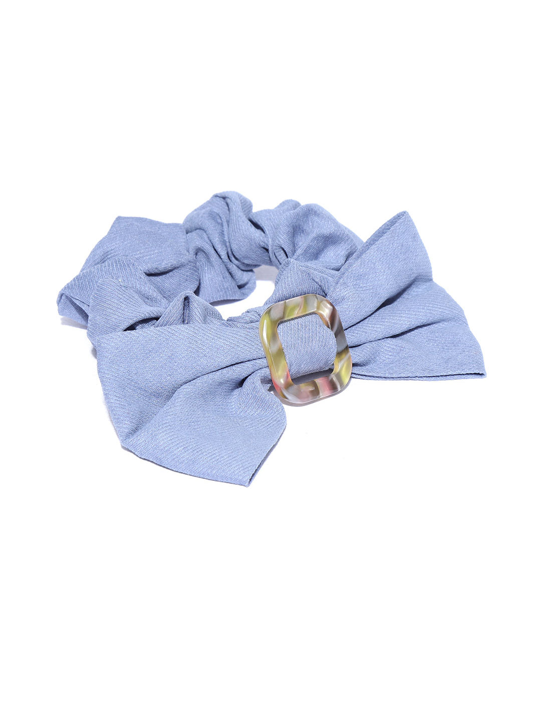 Blueberry Blue bow scrunchies