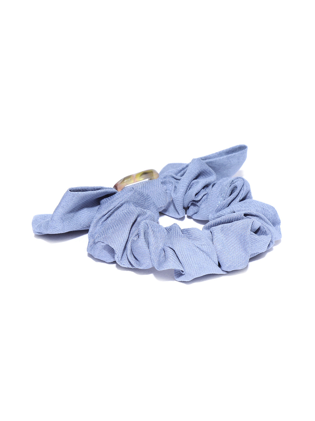 Blueberry Blue bow scrunchies