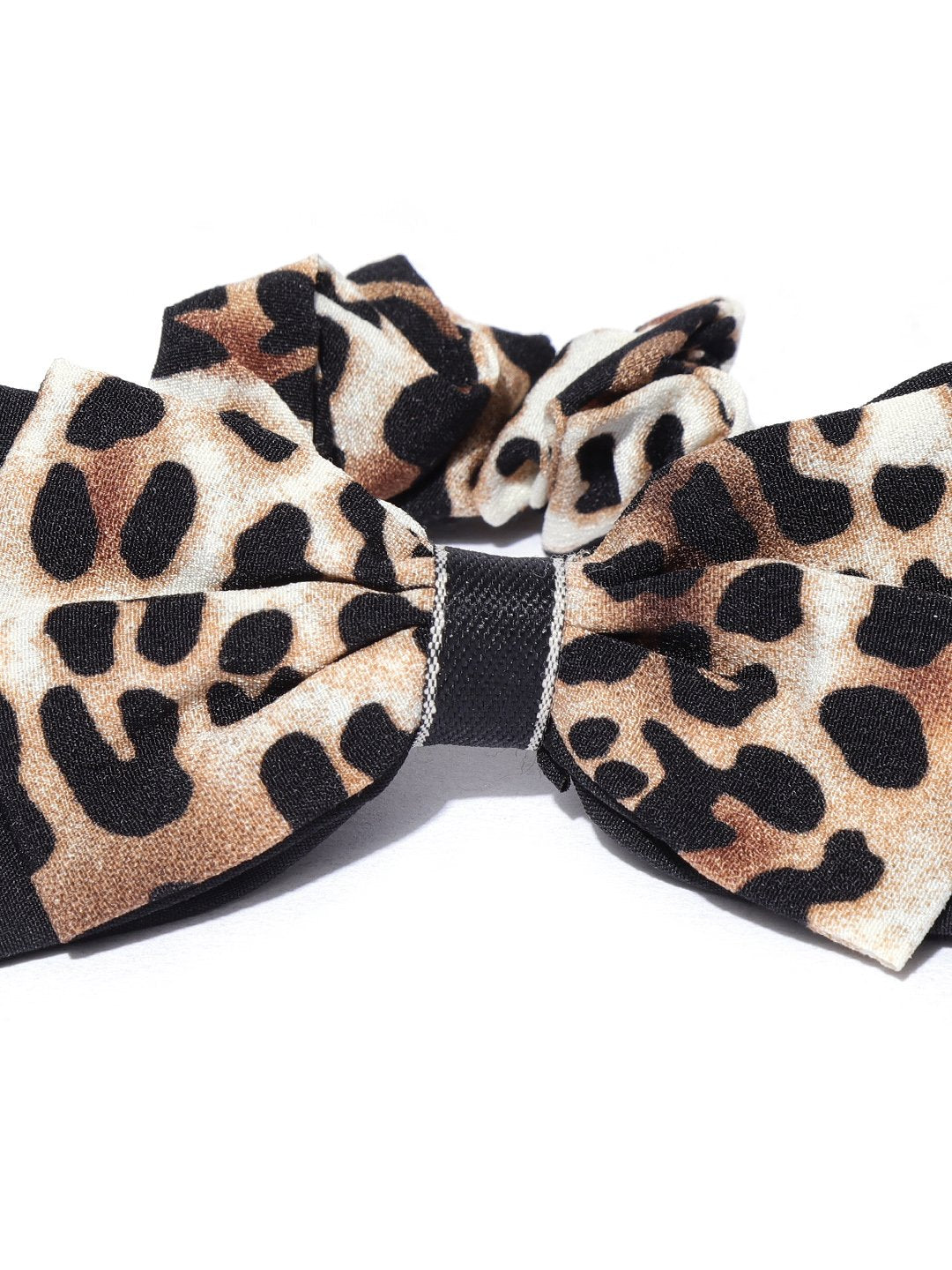 Blueberry animal printed bow scrunchie