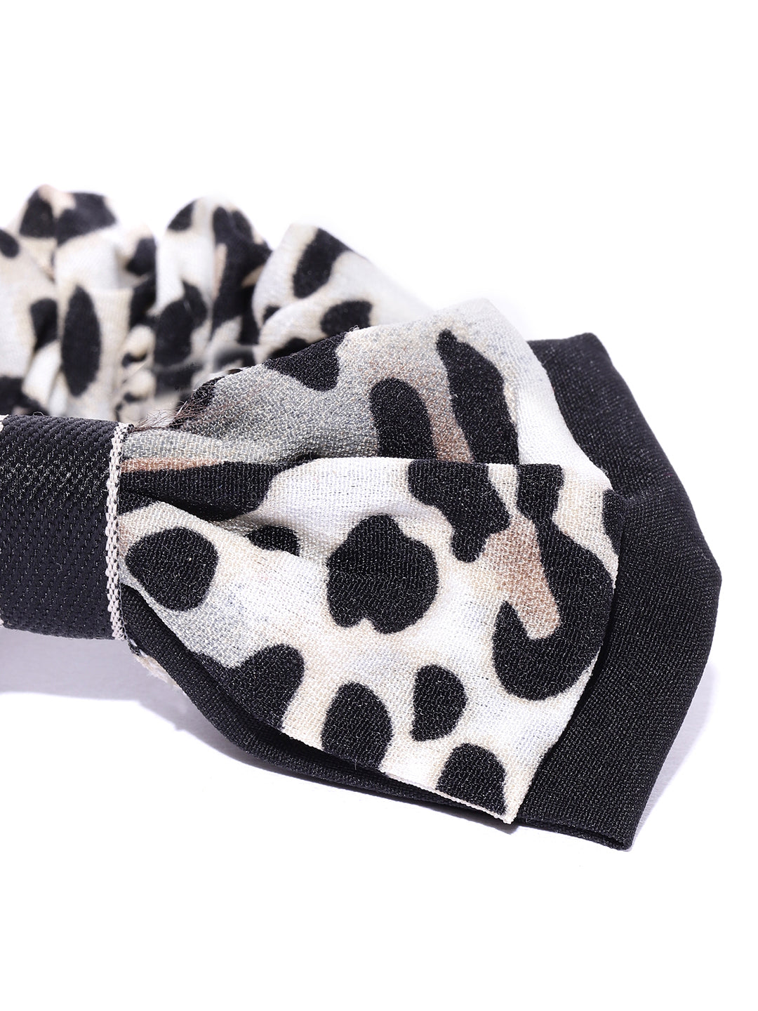 Blueberry animal printed bow scrunchie