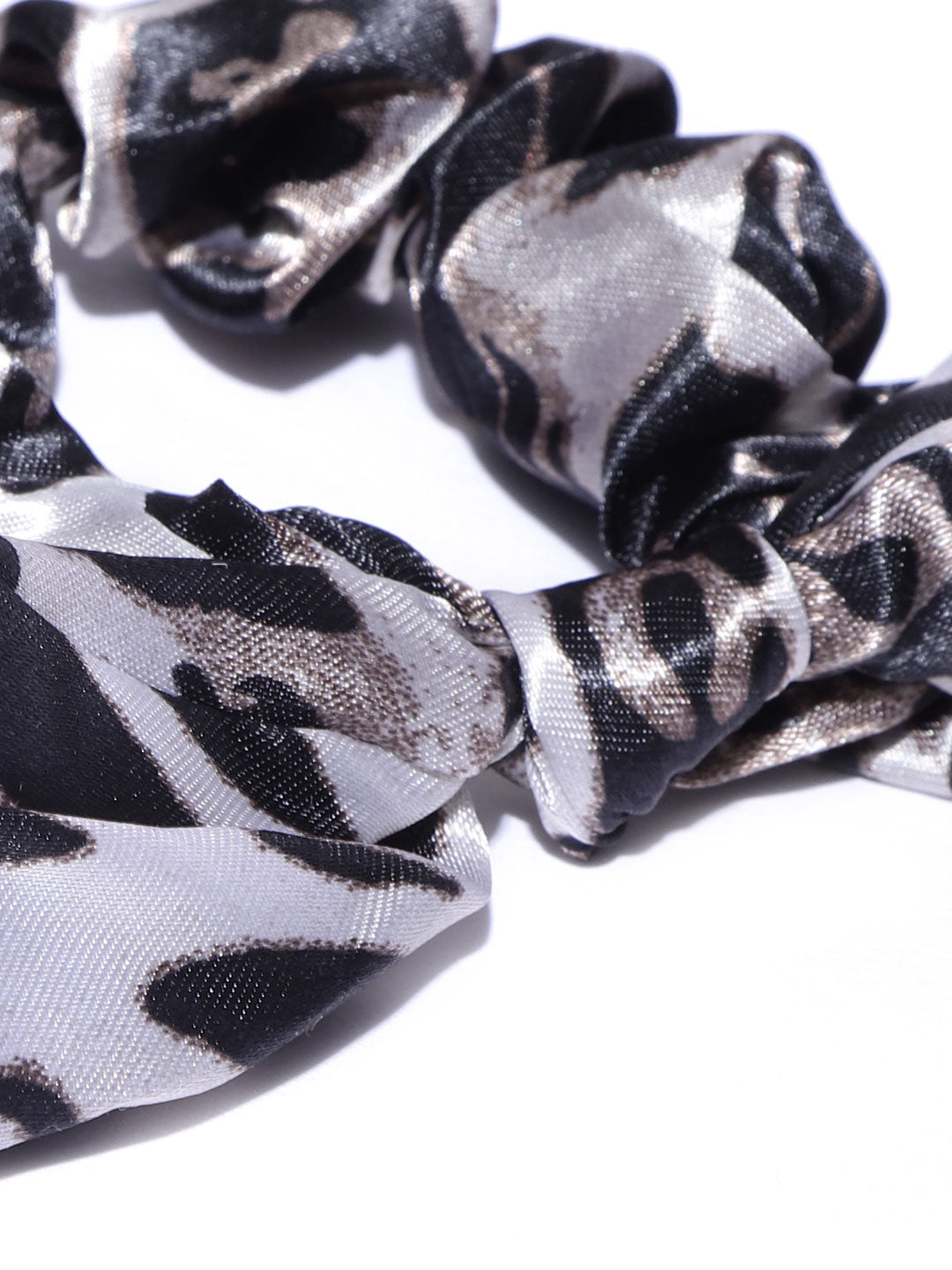 Blueberry set of 2 multi animal printed bow scrunchies