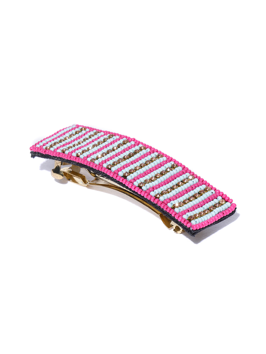 Blueberry multi hand beaded embellished hairclip
