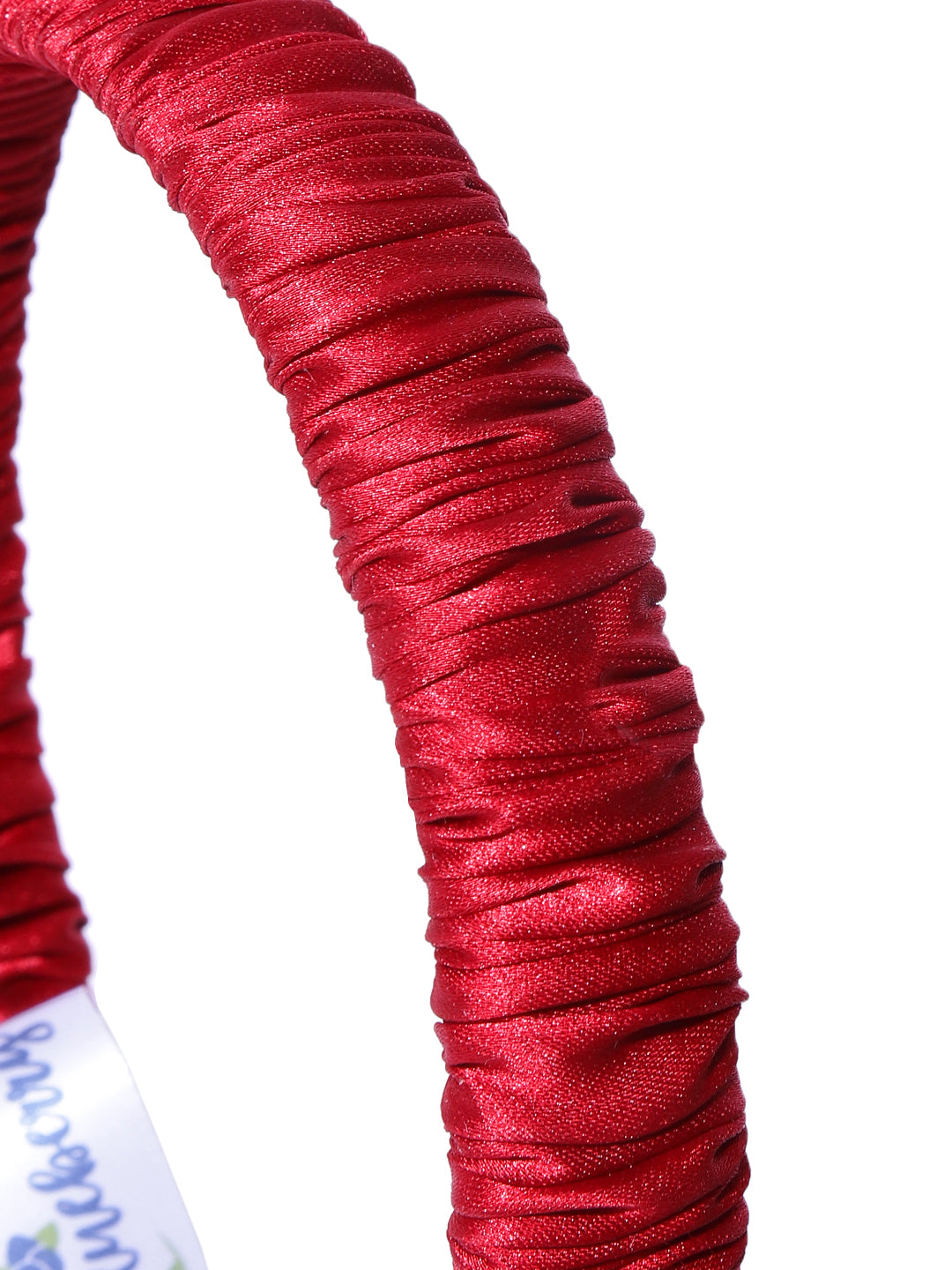 Blueberry Maroon pleated fabric hairband