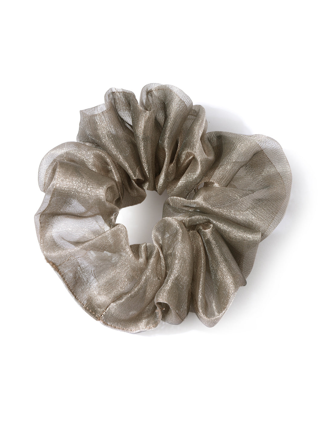 Blueberry set of 2 gold and Champagne colour scrunchies