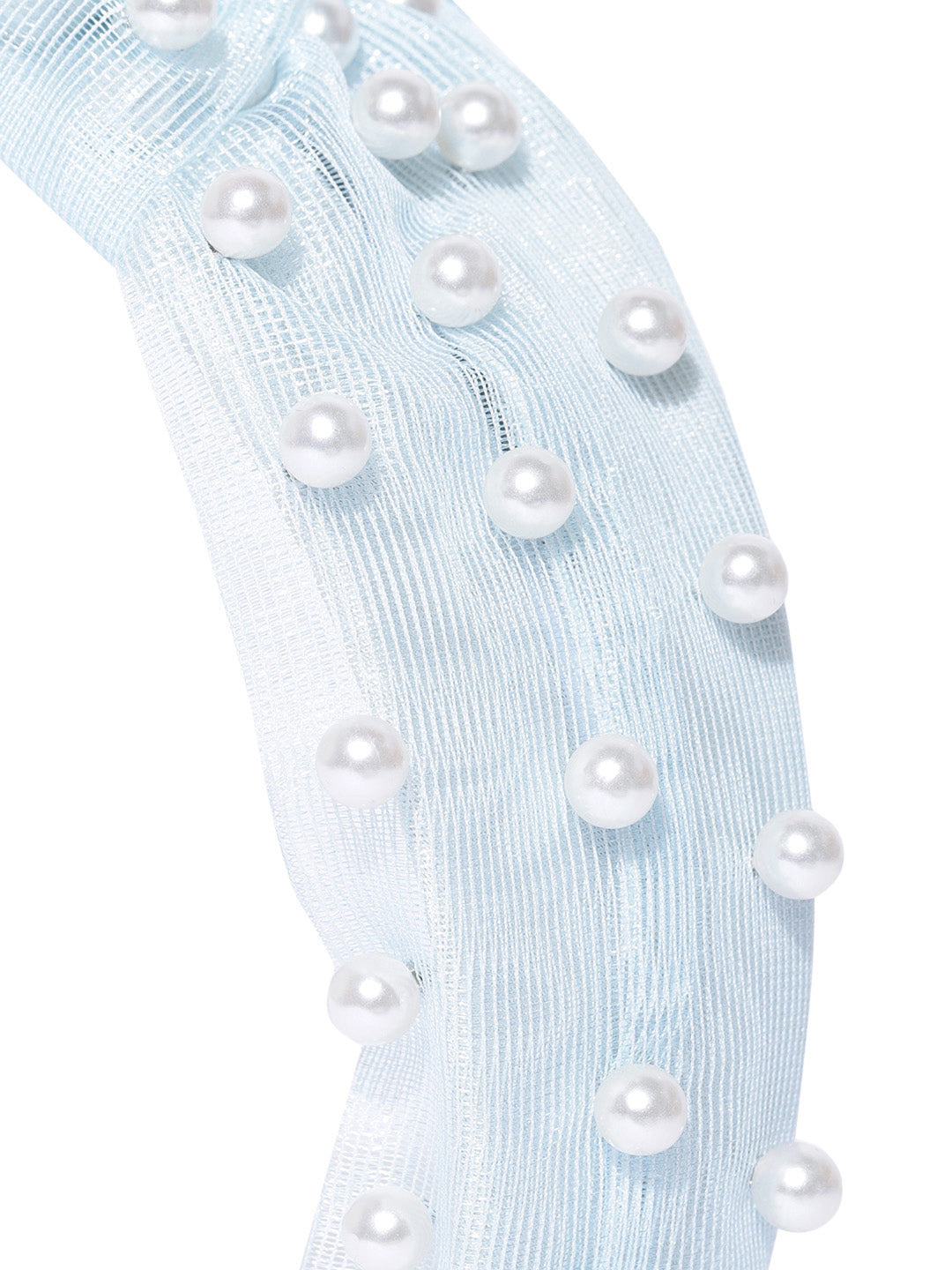 Blueberry princess pearl embellished blue knot hair band