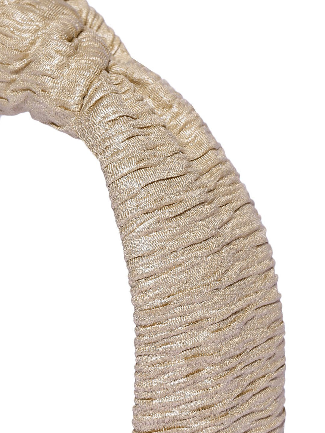 Blueberry beige pleated knot hair band