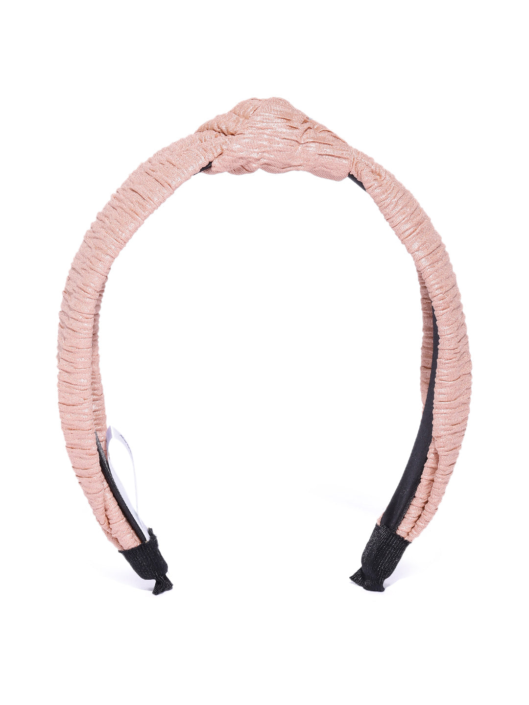Blueberry peach pleated knot hair band