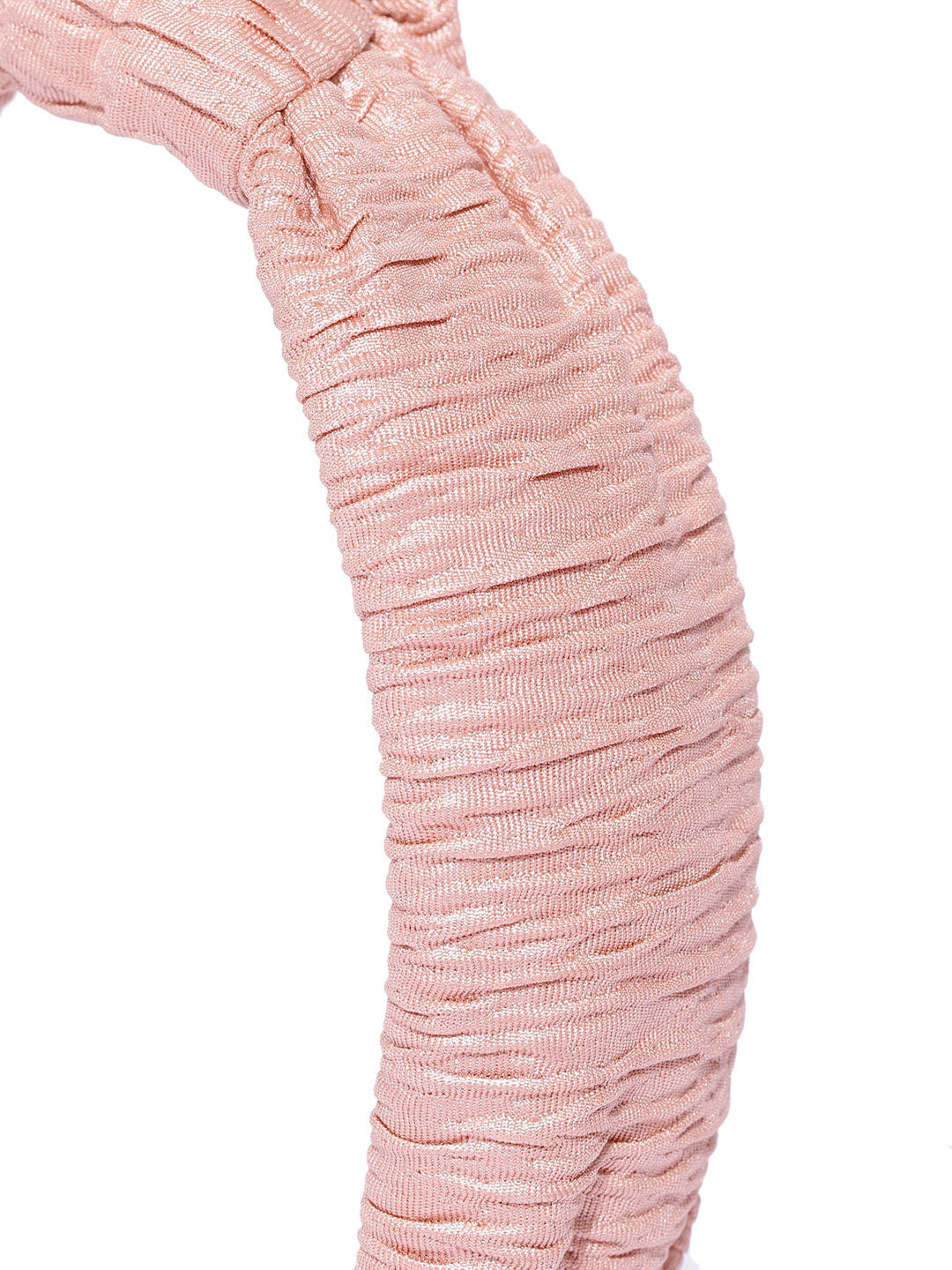 Blueberry peach pleated knot hair band