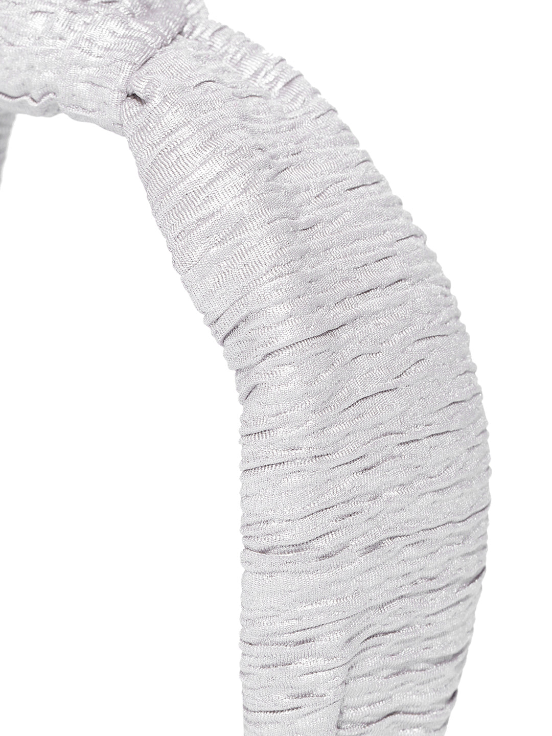 Blueberry grey pleated knot hair band