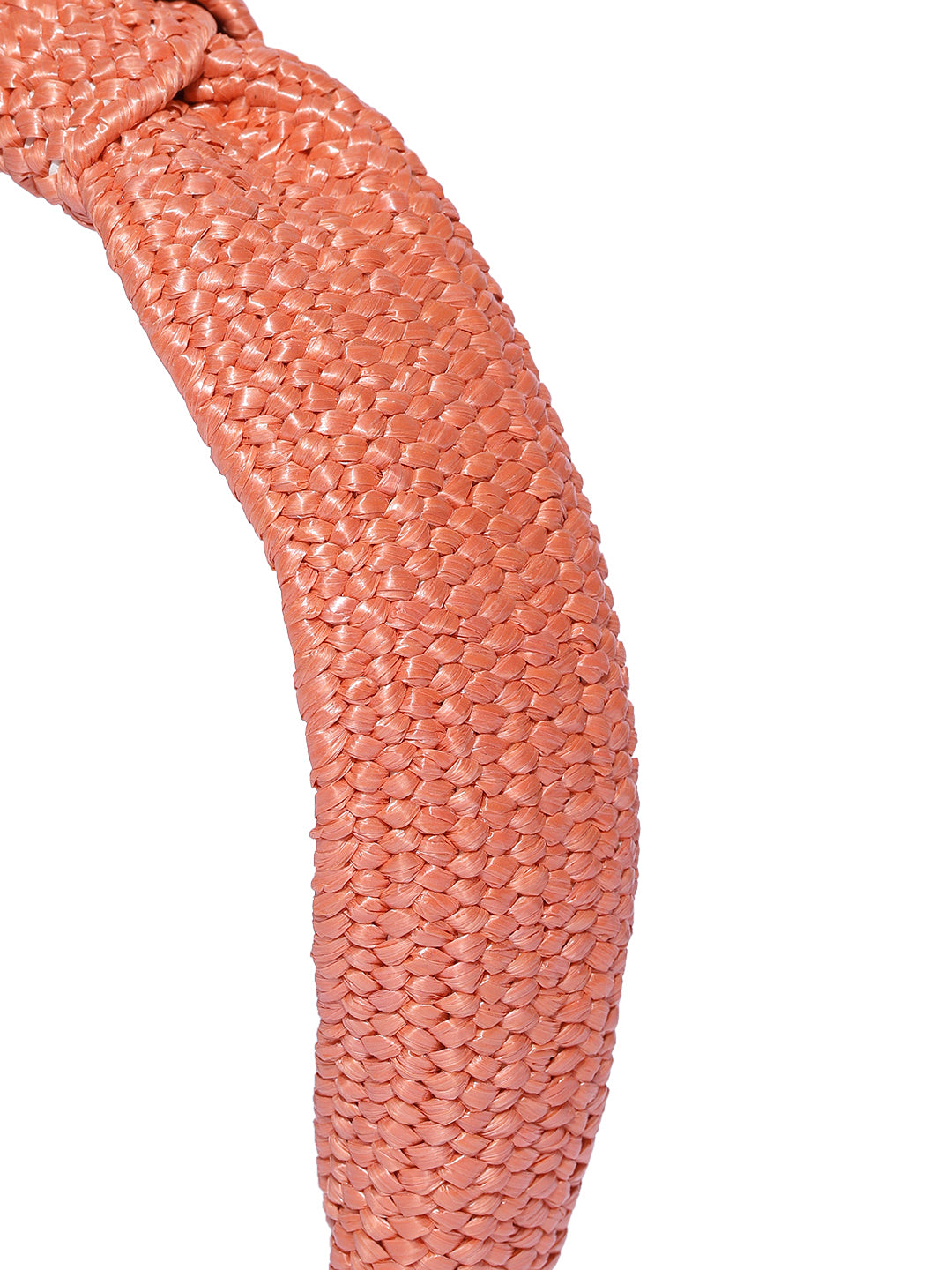 Blueberry Coral jute knot hair band
