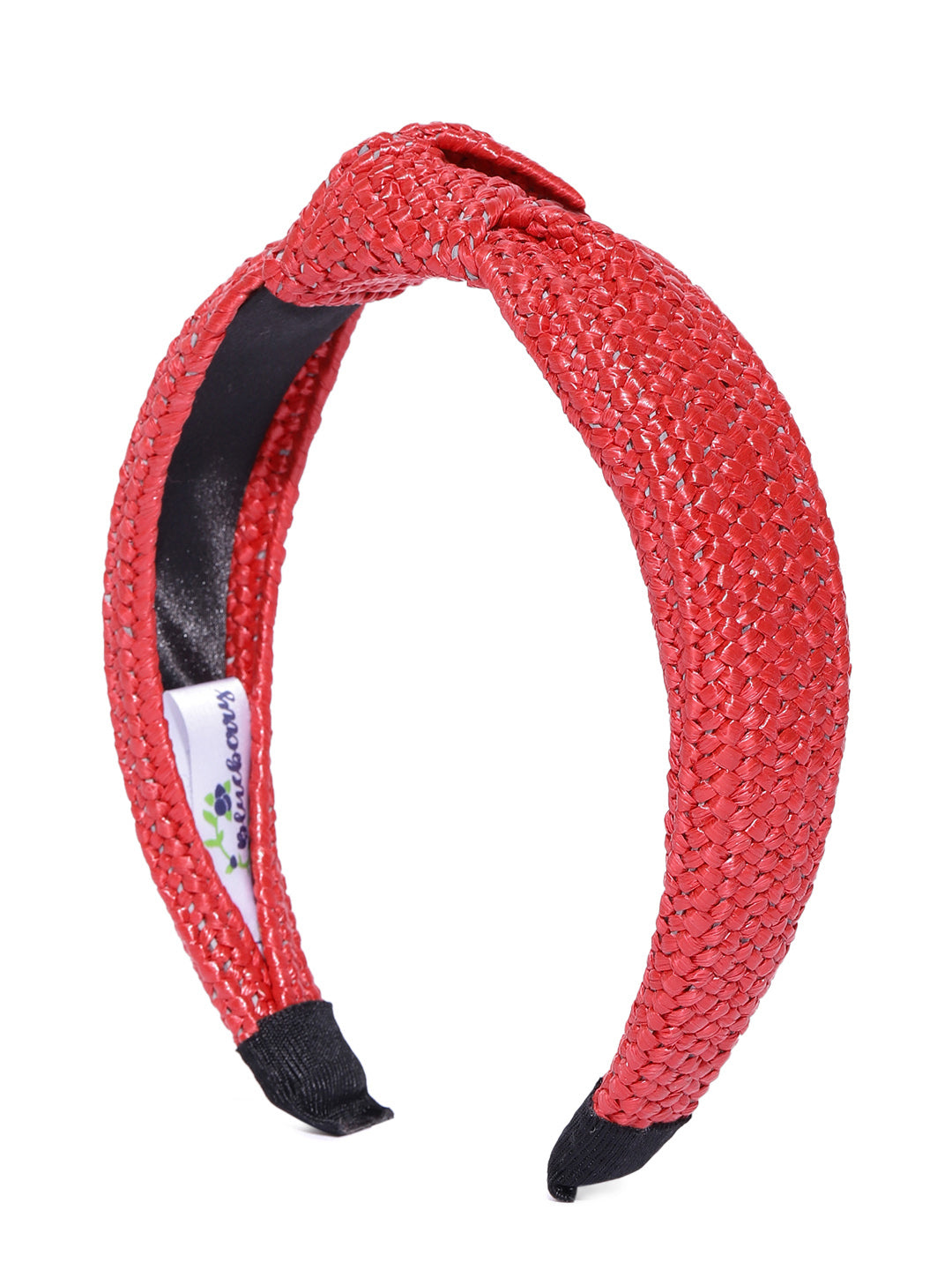 Blueberry red jute knot hair band