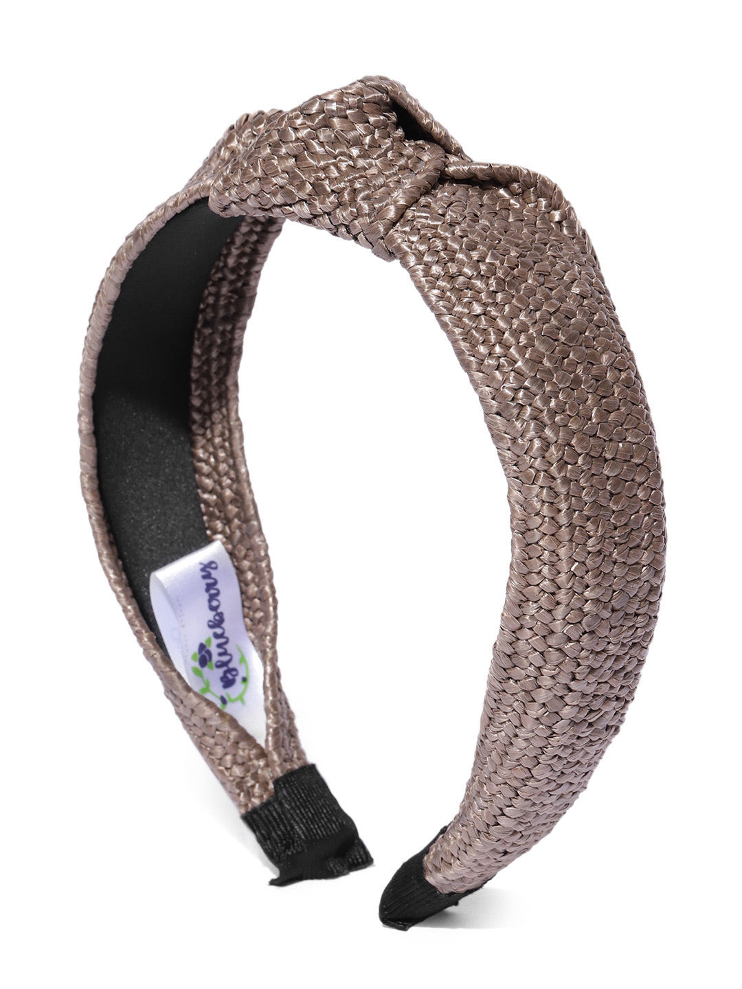 Blueberry brown jute knot hair band