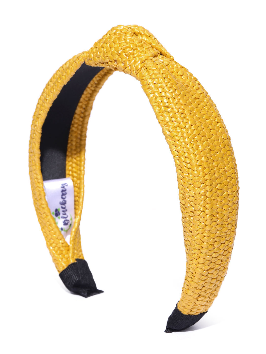 Blueberry yellow jute knot hairband