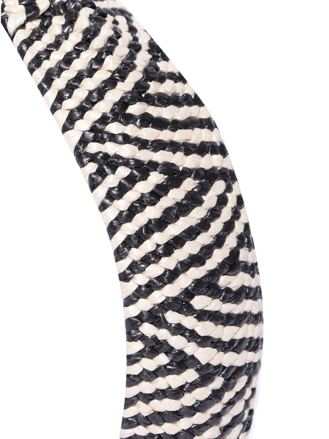 Blueberry cream and black jute knot hair band